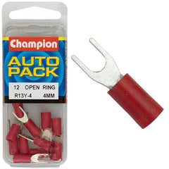 Champion - CRIMP TERMINALS - SPADE - RED - 4mm | R13Y-4