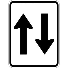 Uniform Safety Signs - 600x400mm - Poly - Two Way Traffic (Symbolised with arrows)" | R2-11AP
