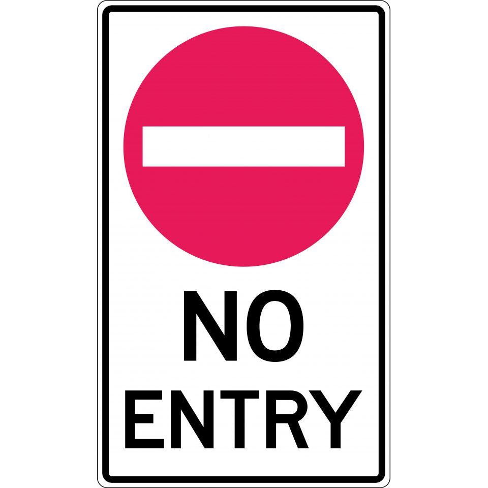 Uniform Safety Signs - 450x750mm - Aluminium - Class 1 - No Entry with Symbol (NSW Only) | R2-4A NSW
