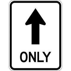 Uniform Safety Signs - 600x450mm - Aluminium - Class 1 - One Way Traffic (Arrow Symbol) Only | R2-7A