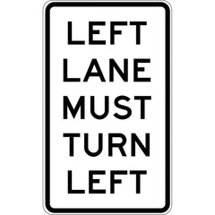 Uniform Safety - Signs - 450x750mm - Aluminium - Class 1 - Right Lane Must Turn Right | R2-9a(r)
