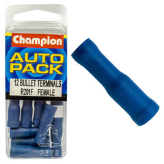 Champion - CRIMP TERMINALS - BULLET - FEMALE - BLUE - 4mm | R201F