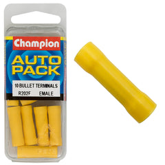 Champion - CRIMP TERMINALS - BULLET - FEMALE - YELLOW - 5mm | R202F