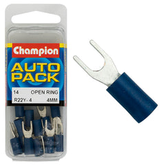 Champion - CRIMP TERMINALS - SPADE - BLUE - 4mm | R22Y-4
