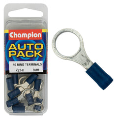 Champion - CRIMP TERMINALS - RING - BLUE - 8mm | R23-8