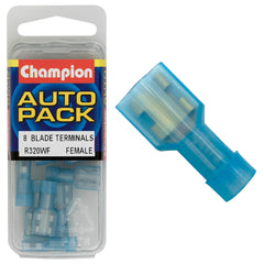 Champion - CRIMP TERMINALS - BLADE - FEMALE - FULLY INSULATED - BLUE - 6.3mm | R320WF