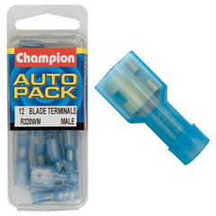 Champion - CRIMP TERMINALS - BLADE - MALE - FULLY INSULATED - BLUE - 6.3mm | R320WM