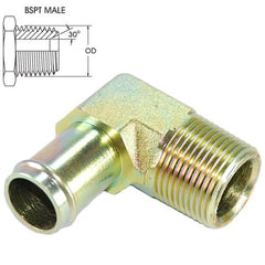 AIP - Hosetail White Nylon Elbow 90deg Male BSPT - 1/2" H/t x 1" | 27-013-008-016 | EL1012