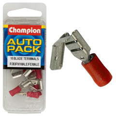 Champion - CRIMP TERMINALS - BLADE - MALE/FEMALE - RED | R383FM