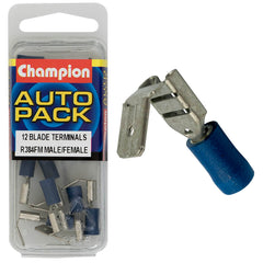 Champion - CRIMP TERMINALS - BLADE - MALE/FEMALE - BLUE | R384FM