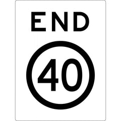 Uniform Safety Signs - 800x1334mm - Aluminium - Class 1 - End 40 | R4-12C(40)