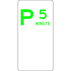 Uniform Safety Signs - 225 x 450mm - Aluminium - P5 Minute Parking (Left Arrow) | R5-13(L)