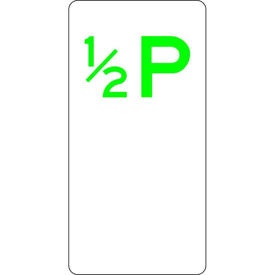 Uniform Safety Signs - 225x450mm - Aluminium - 1/2 Parking | R5-16