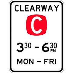 Uniform Safety Signs - 900 x 1200mm - Aluminium - Class 2 - Clearway at All Times | R5-50B-3