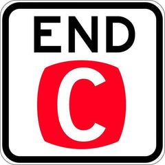 Uniform Safety Signs - 900 x 900mm - Aluminium - Class 2 - End Clearway | R5-51B