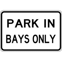 Uniform Safety Signs - 450x300mm - Aluminium - Class 2 - Park in Bays Only | R5-65A