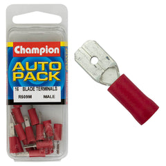 Champion - CRIMP TERMINALS - SPEAKER/BLADE - MALE - RED - 2.8mm | R509M
