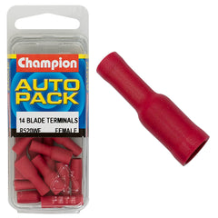 Champion - CRIMP TERMINALS - BLADE - FEMALE - FULLY INSULATED - RED - 4.8mm | R520WF