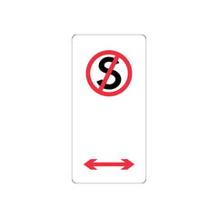 Uniform Safety Signs - 225x450mm - Aluminium - No Standing (Left Arrow) | R5-35(L)