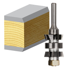 Carbitool - Double Bevel Bit 1.3/8 x 45 Deg TCT 1/2 Shank | TDA 194.45B 1/2