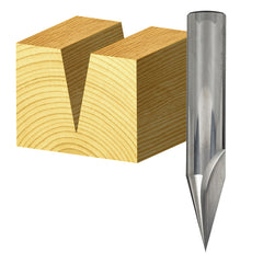 Carbitool - V Groove Bit 30 Deg Solid Carbide, 1Flt 1/2 Shank | TV 3016 1/2
