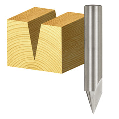 Carbitool - V Groove Bit 45 Deg Solid Carbide, 1Flt 1/2 Shank | TV 4516 1/2