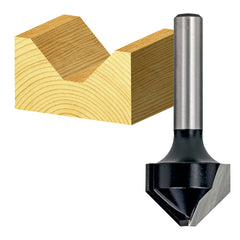 Carbitool - Vee Groove Bit W/flat 18.0 x 90 Deg TCT 1/4 Shank | T 112 W/F