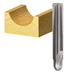 Carbitool - Core Box Bit 6.35mm Solid Carbide | T 408