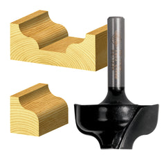 Carbitool - Ogee Bit Wide Flat Bttm 1.1/4 Tct, 2 Flt 1/2 Shk | TW 7506 1/2