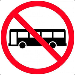 Uniform Safety Signs - 900x900mm - Aluminium - Class 1 - Buses Prohibited | R6-10-1B