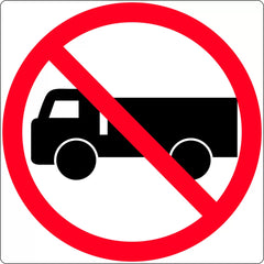 Uniform Safety Signs - 900x900mm - Aluminium - Class 1 - Trucks Prohibited | R6-10-2B