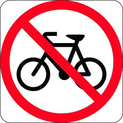 Uniform Safety Signs - 600x600mm - Aluminium - Class 1 - Bicycles Prohibited | R6-10-3B