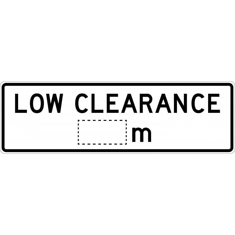 Uniform Safety Signs - 1950x600mm - Aluminium - Class 1 - Low Clearance _._m | R6-11