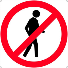 Uniform Safety Signs - 450x450mm - Aluminium - Class 1 - Pedestrians Prohibited | R6-15B