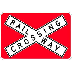 Uniform Safety Signs - 1350 x 900mm - Aluminium - Class 1 - Railway Crossing | R6-25B