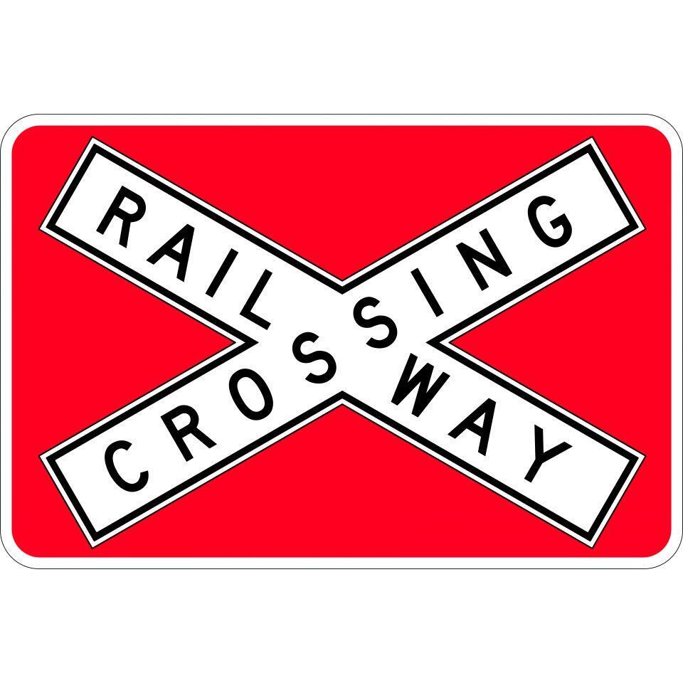 Uniform Safety Signs - 1200x800mm - Aluminium - Class 1 - Railway Crossing | R6-25A