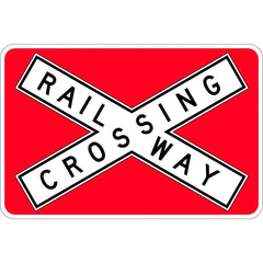 Uniform Safety Signs - 1200x800mm - Aluminium - Class 1 - Railway Crossing | R6-25A