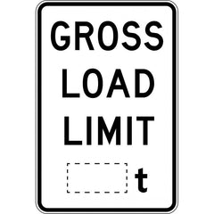 Uniform Safety Signs - 900 x 1350mm - Aluminium - Class 1 - Gross Load Limit T | R6-4B