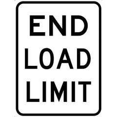 Uniform Safety Signs - 600x800mm - Aluminium - Class 1 - End Load Limit | R6-5A