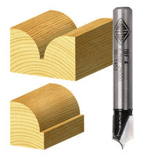 Carbitool - Beading Bit Fine Point 1/4 Rad TCT, 2Flt 1/4 Shank | TBF 8