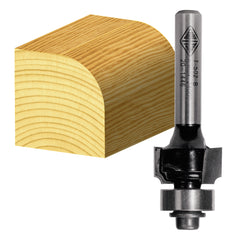 Carbitool - Rounding Over Bit 6.0mm Rad. Tct, 2 Flt 1/4 Shk W/Bear | T 506 MB