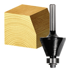 Carbitool - Chamfering Bit 22.5 Deg. TCT, 2Flt 1/2 Shank W/bear | T 8122 B 1/2