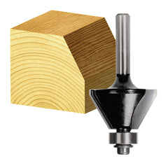 Carbitool - Chamfering Bit 30 Deg. TCT, 2Flt 1/2 Shank W/bear | T 8130 B 1/2