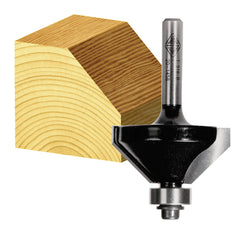 Carbitool - Chamfering Bit 45 Deg. TCT, 2Flt 1/2 Shank W/bear | T 924 B 1/2