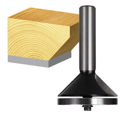 Carbitool - Inverted Chamfering Bit 1.3/4 x 45 Deg TCT 1/2 Shank | TI 916 B 1/2