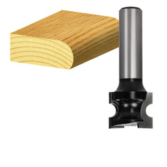Carbitool - Bull Nose Rad Bit 23mm TCT, 2Flt 1/2 Shank | TBN 4 1/2