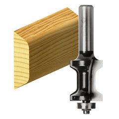 Carbitool - Batten Mould Bit 1.1/8 TCT, 2Flt 1/2 Shank W/bear | TBM 33 B 1/2