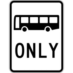 Uniform Safety Signs - 900x1200mm - Aluminium - Class 1 - Bus Only | R7-8D