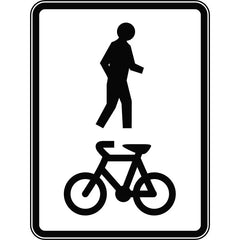 Uniform Safety Signs - 600x800mm - Aluminium - Class 1 - Shared Footway | R8-2C
