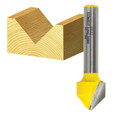 Carbitool - V-Groove Bit 90 Deg. TCT, 1/4 Shank | EY 112